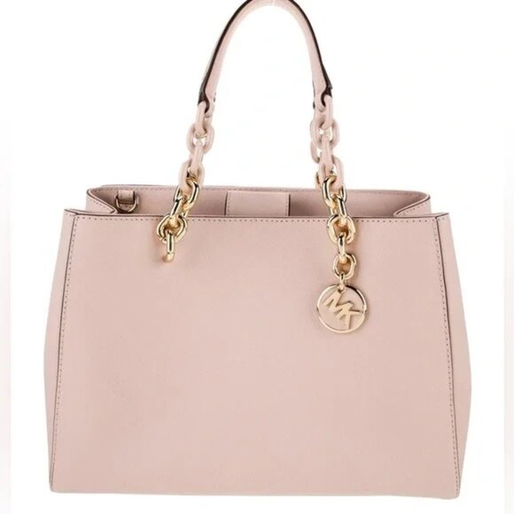 MICHAEL KORS Cynthia Saffiano Leather Satche shoulder bag crossbody - Picture 1 of 9